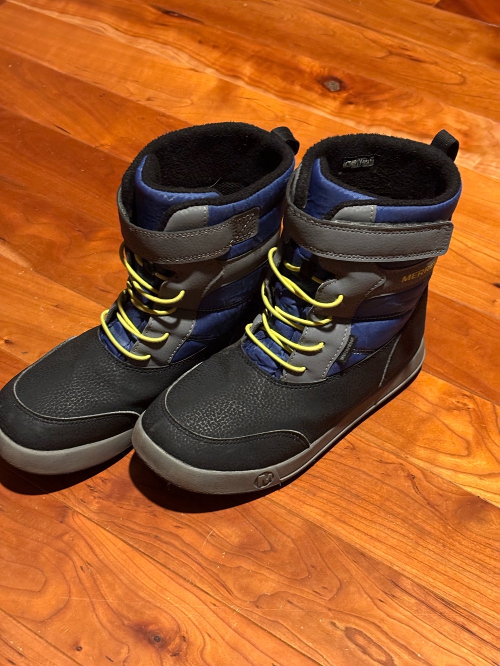 Merrell Kids Black and Blue Winter Boots
